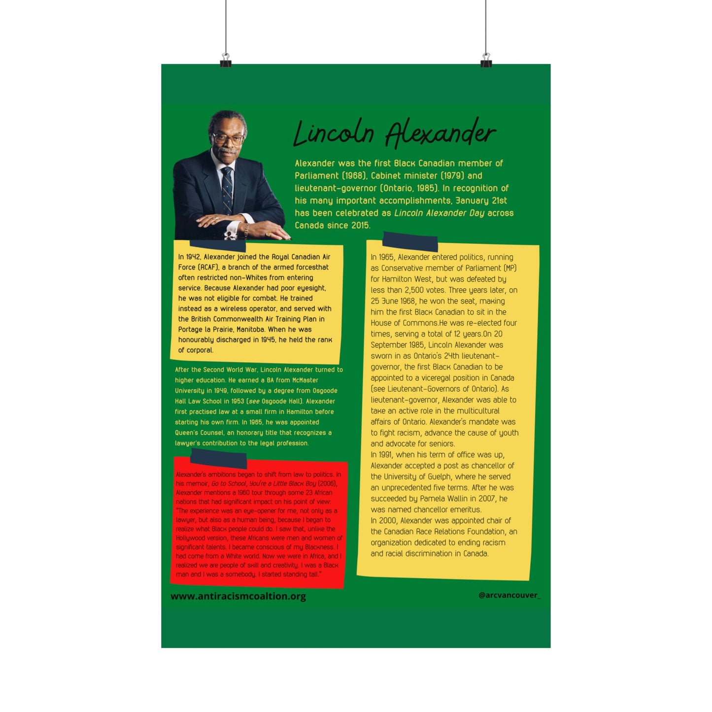 Lincoln Alexander Poster